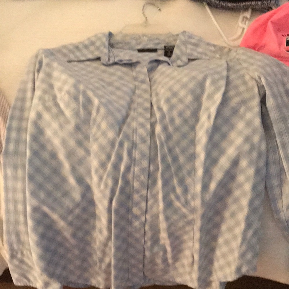 Light blue long sleeve blouse